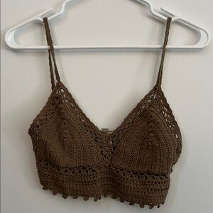 Ecote Brown Crochet Camisole